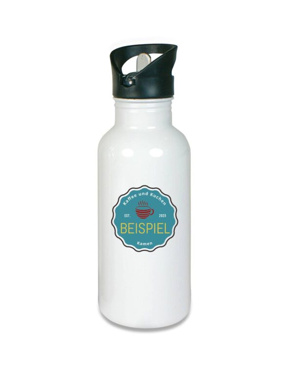 Trinkflasche 400/500/600ml in weiß oder silber
