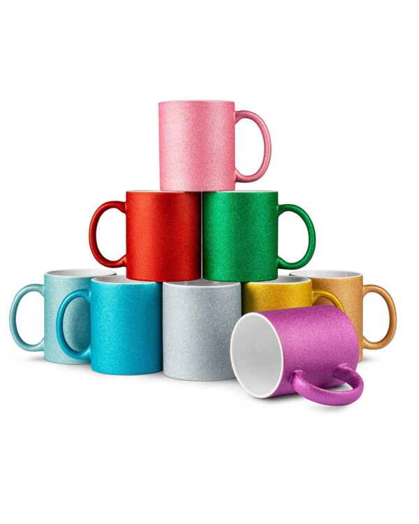 Keramik Tasse mit Glitzerpartikeln