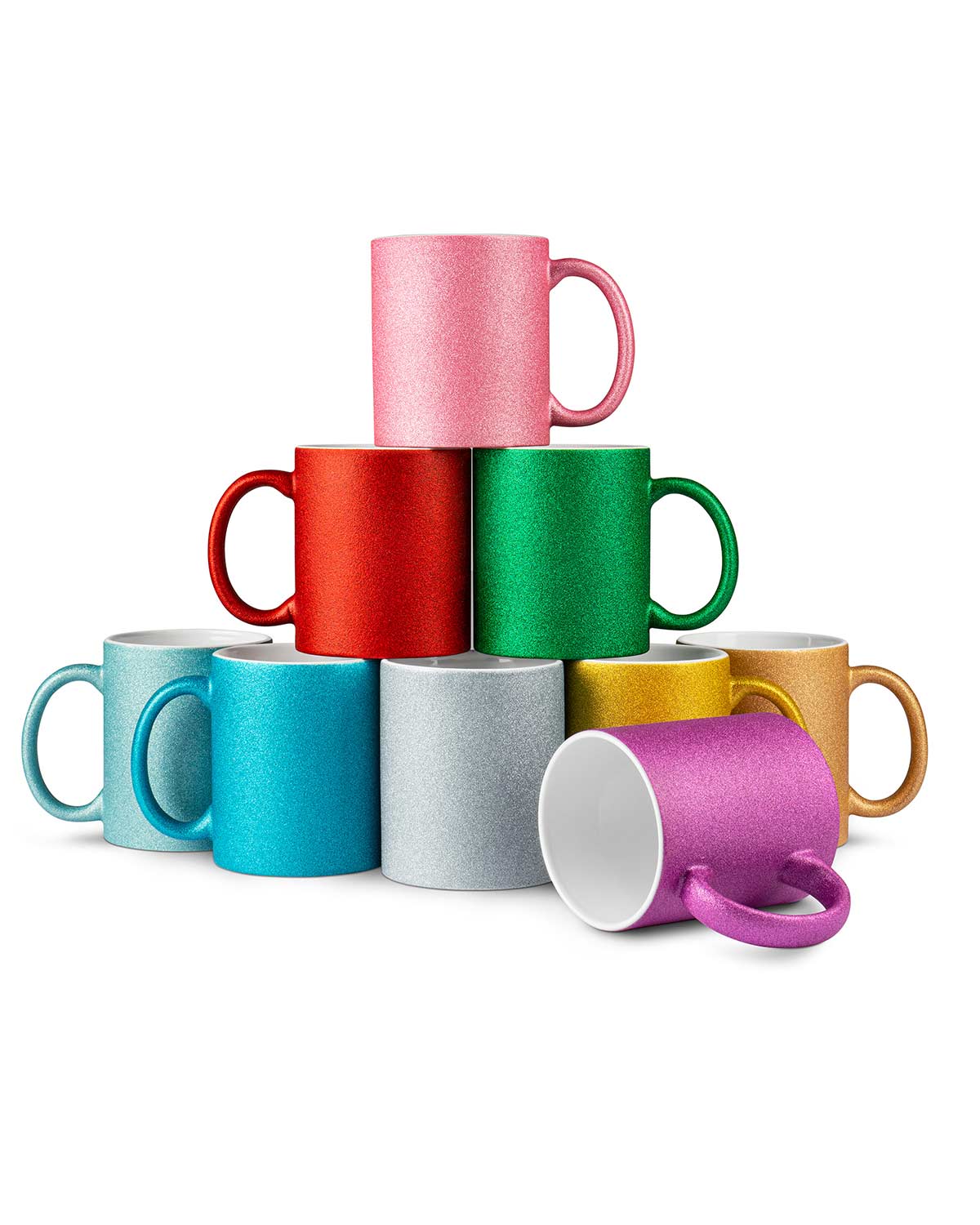 Keramik Tasse mit Glitzerpartikeln